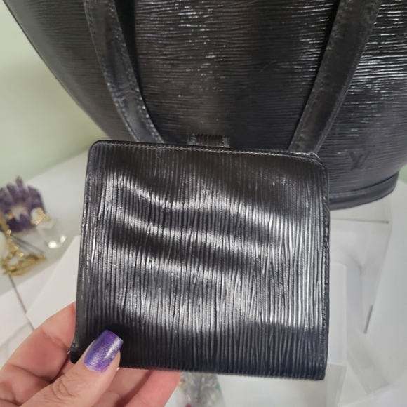 Louis Vuitton Epi Leather Saint Jacques Vintage With Epi Compact Wallet VTG 💙💋 - Picture 12 of 13